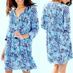 Lily Pulitzer Marlina Tunic Dress size XL Light Aqua Fritz Style 002252